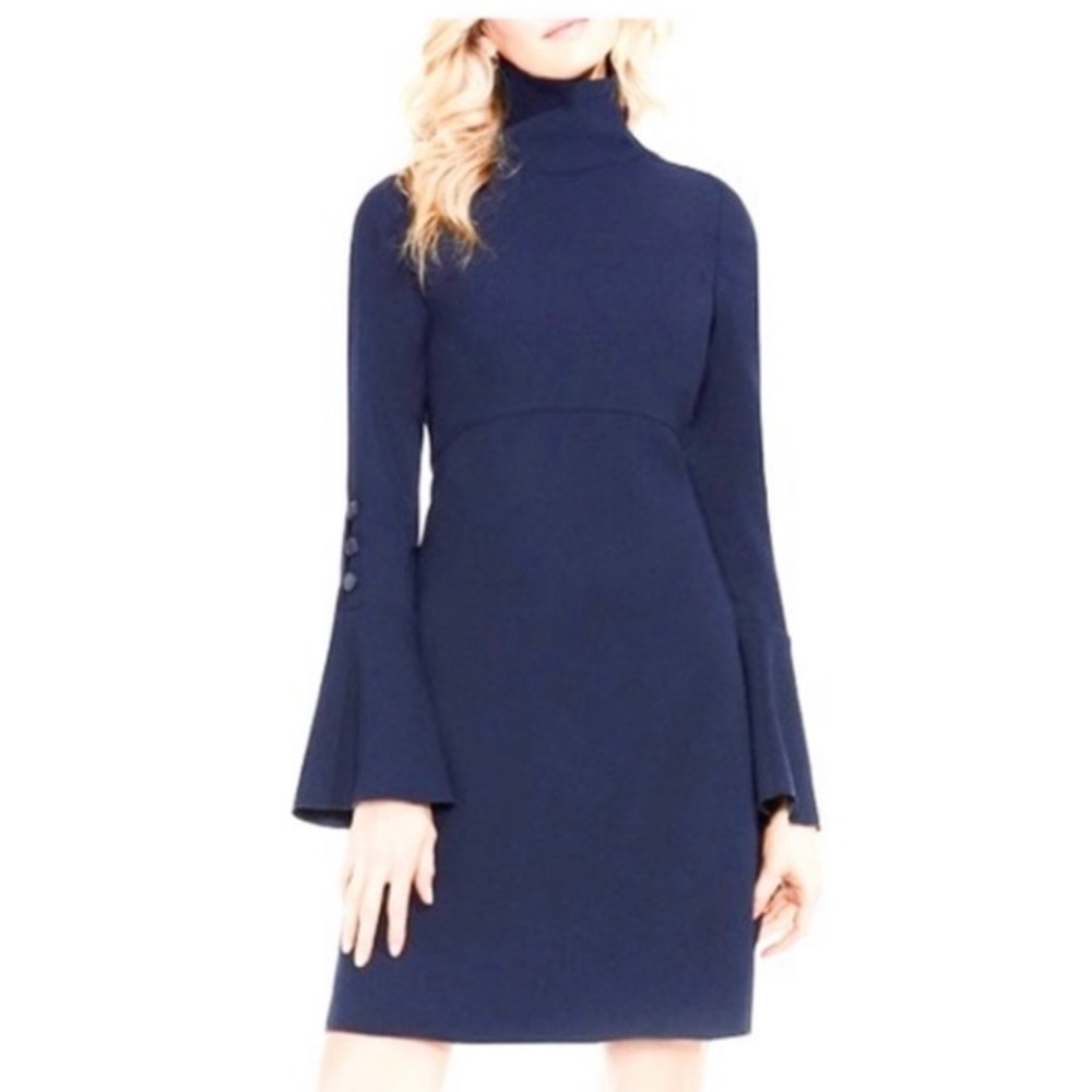 Vince Camuto navy bell sleeve dress D050